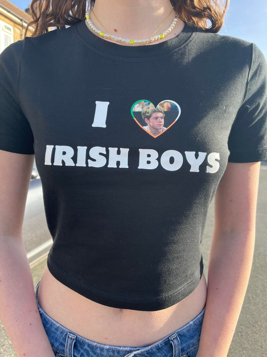 i love irish boys niall horan baby tee black
