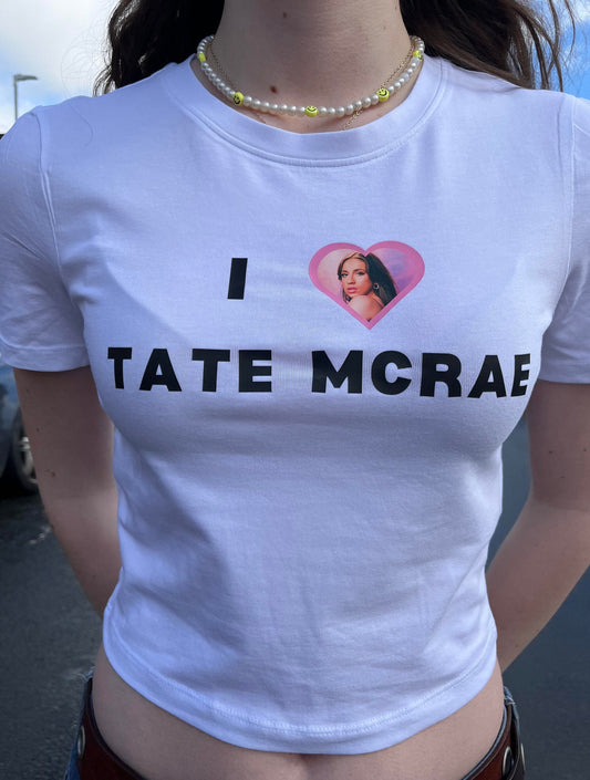 i love tate mcrae baby tee