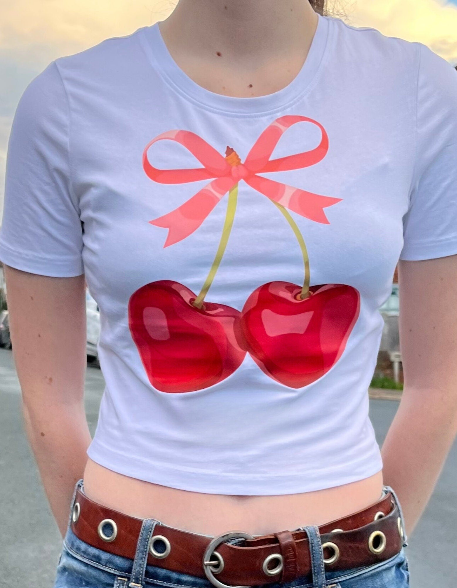 cherry baby tee