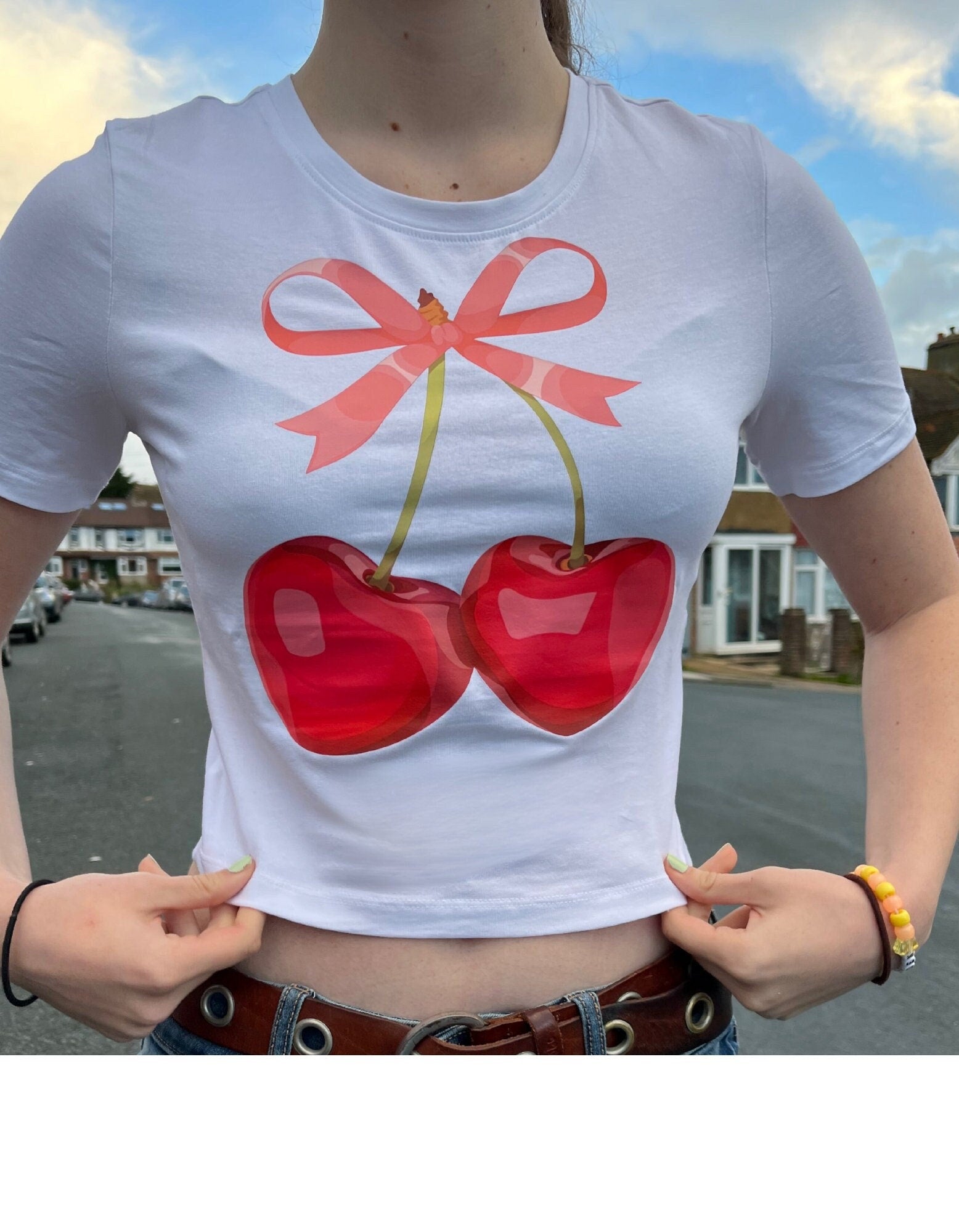 cherry baby tee